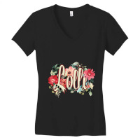 Grandmother Grandma Beautiful Floral Gift For Lolly Lolli Women's V-neck T-shirt | Artistshot