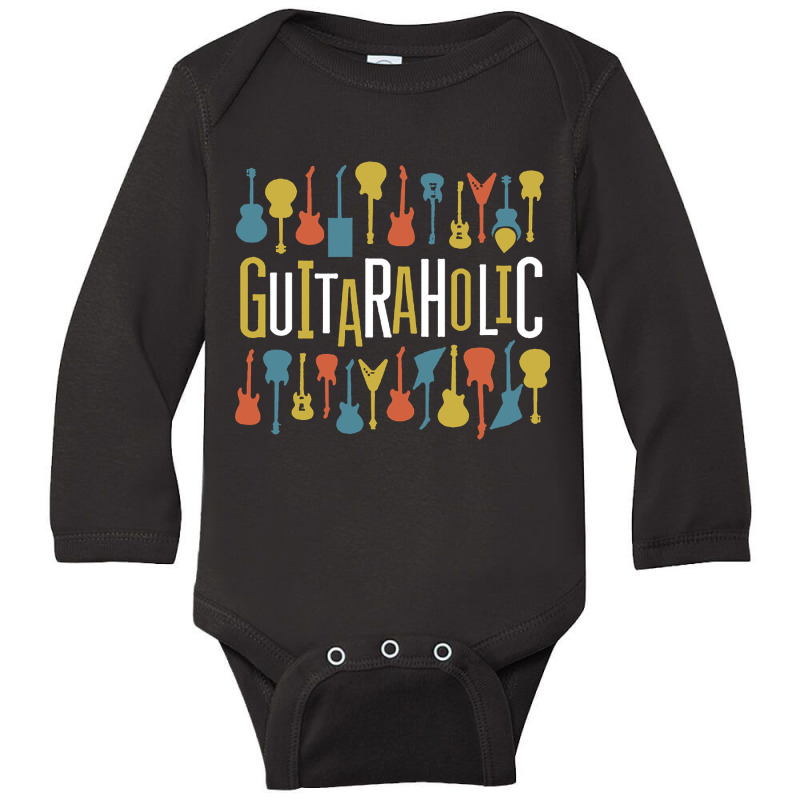 Guitaraholic Guitar Lovers Long Sleeve Baby Bodysuit | Artistshot