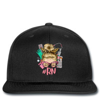 Rn Blonde Messy Bun Straight Hair Glasses Leopard Syringe T Shirt Printed Hat | Artistshot