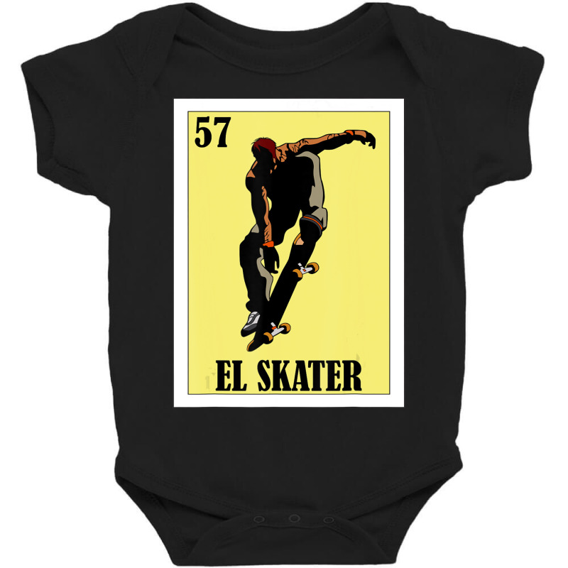 Spanish Skating Lottery Gift Mexican Bingo El Skater Baby Bodysuit by degreesgunner | Artistshot