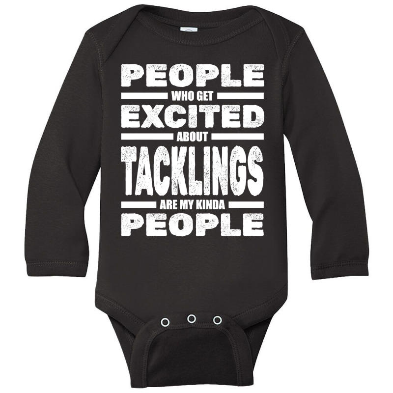 Rugby Player Tacklings - League Union Team Match Rugby Fan Long Sleeve Baby Bodysuit by Mary Hatton | Artistshot