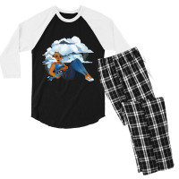 Head In The Clouds Men's 3/4 Sleeve Pajama Set | Artistshot