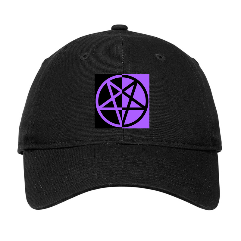 Pentagram--half-cut Black _amp_ Purple Adjustable Cap by TIMOTHYSHRINER | Artistshot