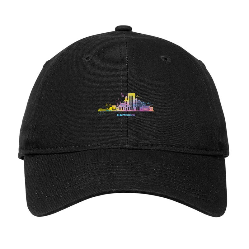 Hamburg Skyline Colorful Hamburger-dywqj Adjustable Cap by Jerhogen528 | Artistshot