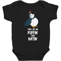 Seabird Lover Puffin They See Me Iceland Animal Puffin Lover T Shirt Baby Bodysuit | Artistshot