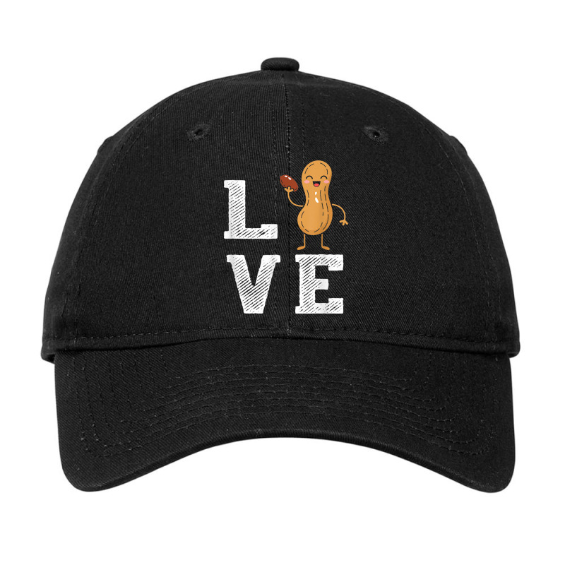 Peanut Love - Peanut Lover Funny Peanut Cute Peanut Gift Adjustable Cap | Artistshot