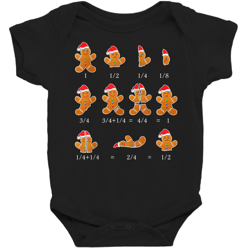 Christmas Math Teacher Equation Gingerbread With Santa Hat T Shirt Baby Bodysuit by nejnda | Artistshot