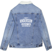 Anderson Drinking Team Captain South Carolina Beer Lover Sc Unisex Sherpa-lined Denim Jacket | Artistshot