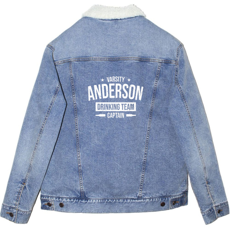 Anderson Drinking Team Captain South Carolina Beer Lover Sc Unisex Sherpa-Lined Denim Jacket by nahodsehidav | Artistshot