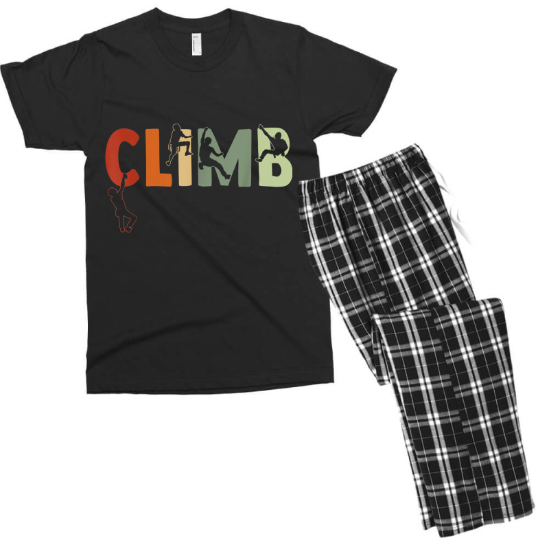 Climbing Bouldering Rock Climber Climbing Men's T-shirt Pajama Set | Artistshot