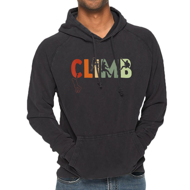 Climbing Bouldering Rock Climber Climbing Vintage Hoodie | Artistshot