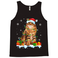 Siberian Cat Christmas Lights Funny Cat Lover Xmas T Shirt Tank Top | Artistshot