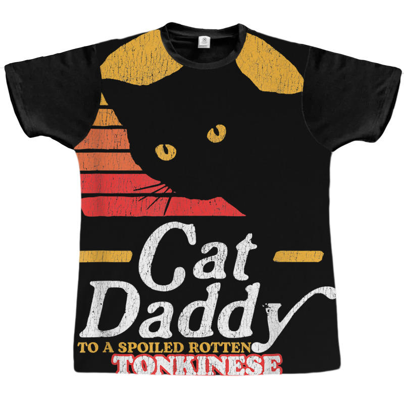 Retro Cat Daddy To A Spoiled Rotten Tonkinese Funny 80s T Shirt Graphic T-shirt | Artistshot