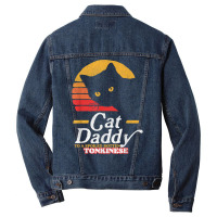 Retro Cat Daddy To A Spoiled Rotten Tonkinese Funny 80s T Shirt Men Denim Jacket | Artistshot