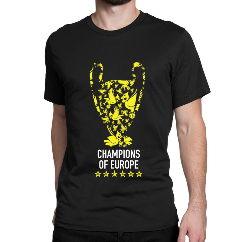 Liverpool Trophy Champions Of Europe Squad, Design Sports Classic T-shirt | Artistshot