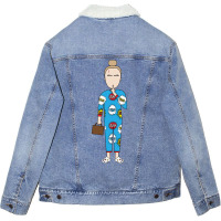 Killing Eve S2 Villanelle In Pj S Simple Cartoon Style Unisex Sherpa-lined Denim Jacket | Artistshot