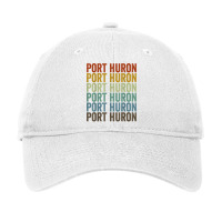 Port Huron City Retro T Shirt Adjustable Cap | Artistshot