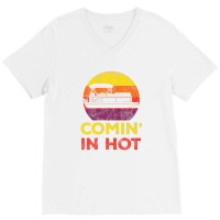 Comin In Hot Pontoon Boat Party Summer Vacation Boating V-neck Tee | Artistshot