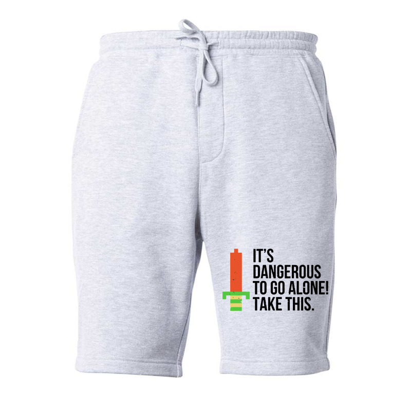 Dangerous To Go Alone Fleece Short by Ganden | Artistshot