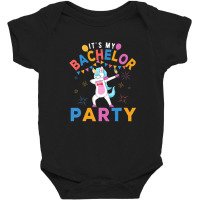 Mens Funny It's My Bachelor Party, Unicorn Groom Bachelor Party Baby Bodysuit | Artistshot