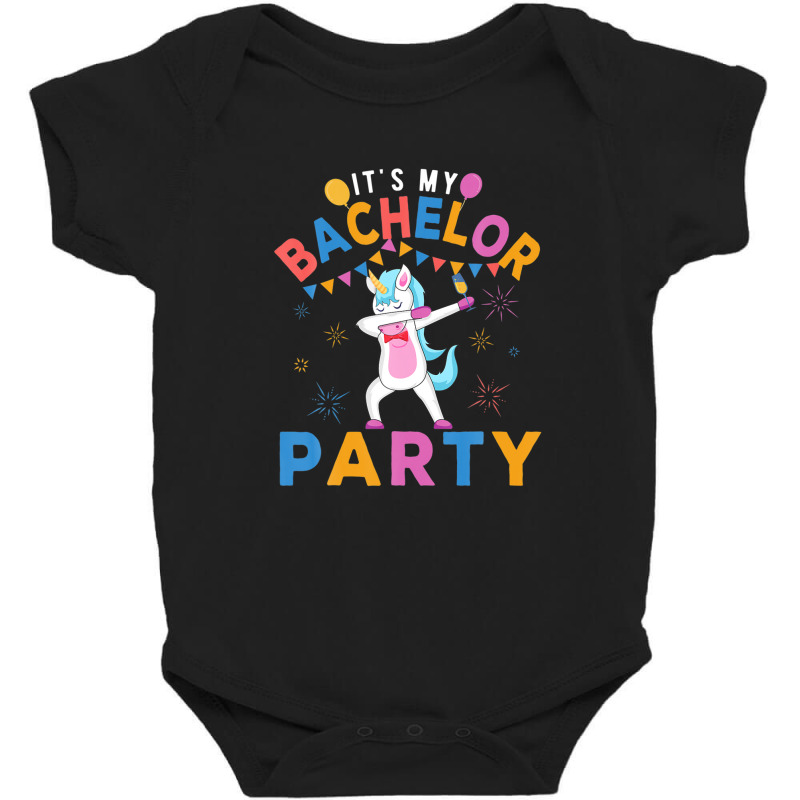 Mens Funny It's My Bachelor Party, Unicorn Groom Bachelor Party Baby Bodysuit | Artistshot