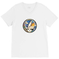 Grateful Sun Dead Monn V-neck Tee | Artistshot