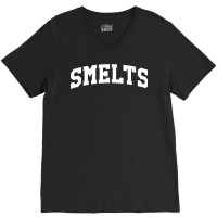 Smelts Arch Retro University Style T Shirt V-neck Tee | Artistshot