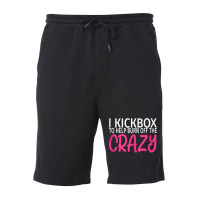 I Kickbox To Burn Off The Crazy - Kickboxing Tank Top Fleece Short | Artistshot