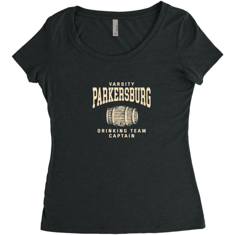 Parkersburg Drinking Team Captain West Virginia Craft Beer Women's Triblend Scoop T-shirt by gazerdutlio | Artistshot