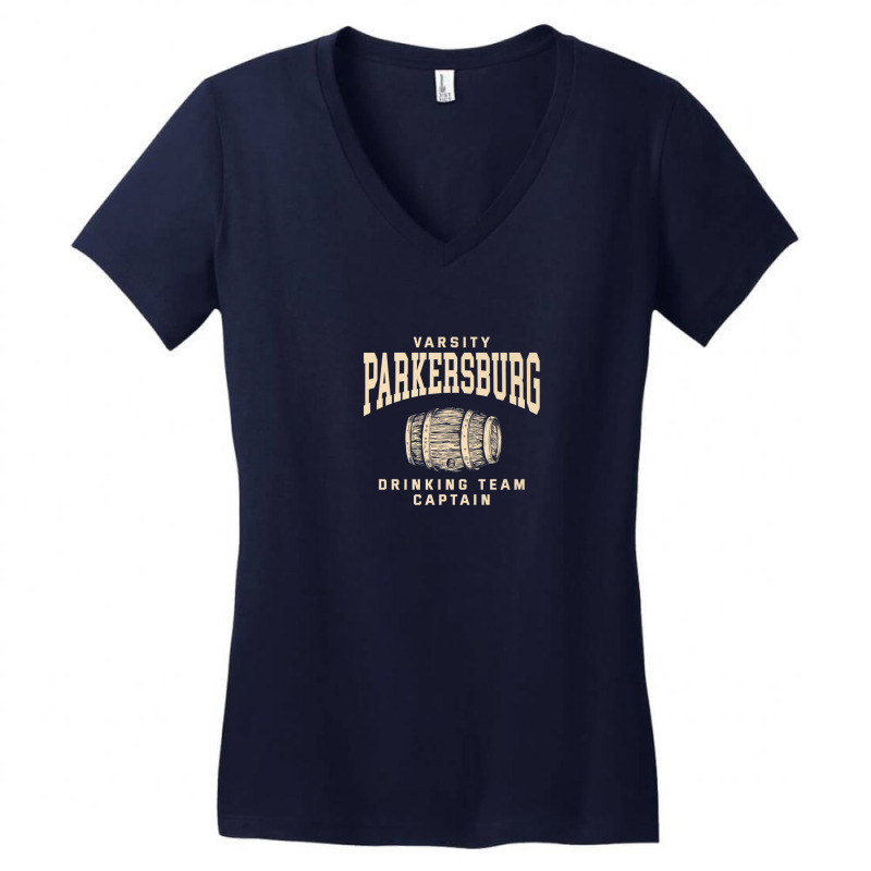 Parkersburg Drinking Team Captain West Virginia Craft Beer Women's V-Neck T-Shirt by gazerdutlio | Artistshot