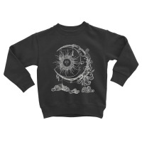 Bohemian Aesthetic Moon Sun Astrology Science Astronomy Toddler Sweatshirt | Artistshot