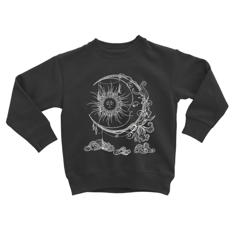 Bohemian Aesthetic Moon Sun Astrology Science Astronomy Toddler Sweatshirt | Artistshot