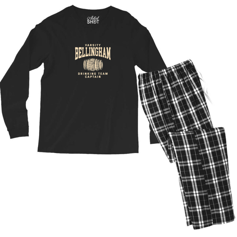 Bellingham Drinking Team Captain Washington Craft Beer Wa Men's Long Sleeve Pajama Set | Artistshot