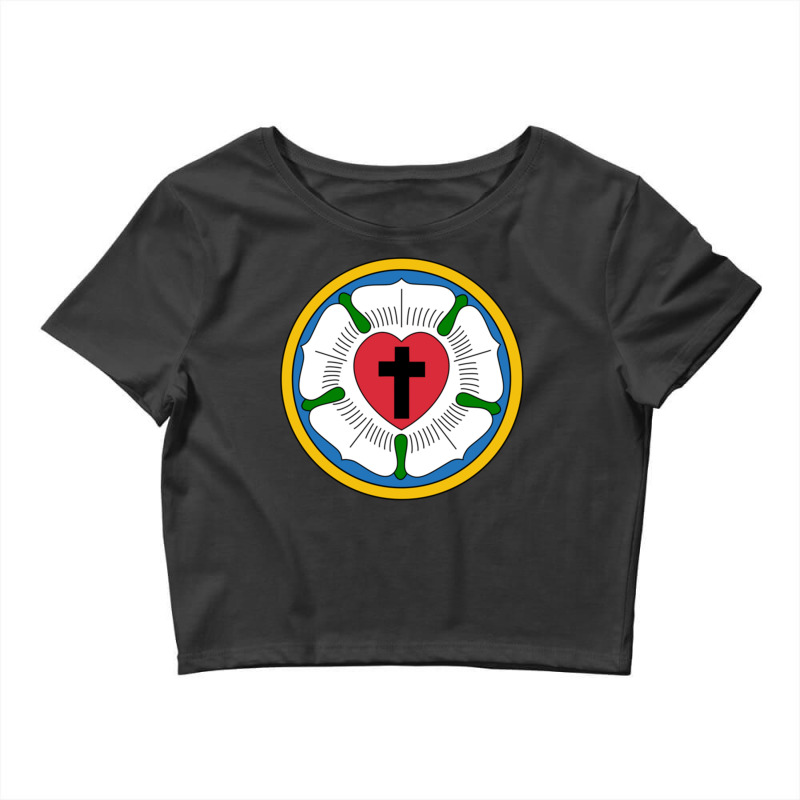 Lutheran Martin Luther Heart Rose Concords Reformation Cross Pullover  Crop Top by MalcolmJCausby | Artistshot