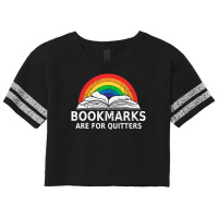 Bookmarks Quitters Book Reading Lovers Vintage Retro Rainbow Scorecard Crop Tee | Artistshot