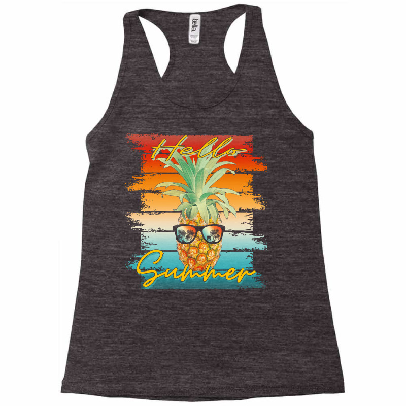 Hello Summer Pineapple T  Shirthello Summer Pineapple T  Shirt Racerback Tank by rohangerson898 | Artistshot