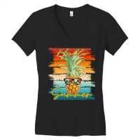 Hello Summer Pineapple T  Shirthello Summer Pineapple T  Shirt Women's V-neck T-shirt | Artistshot