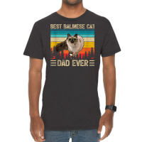 Balinese Cat Vintage Best Balinese Cat Dad Ever Father's Day Tank Top Vintage T-shirt | Artistshot