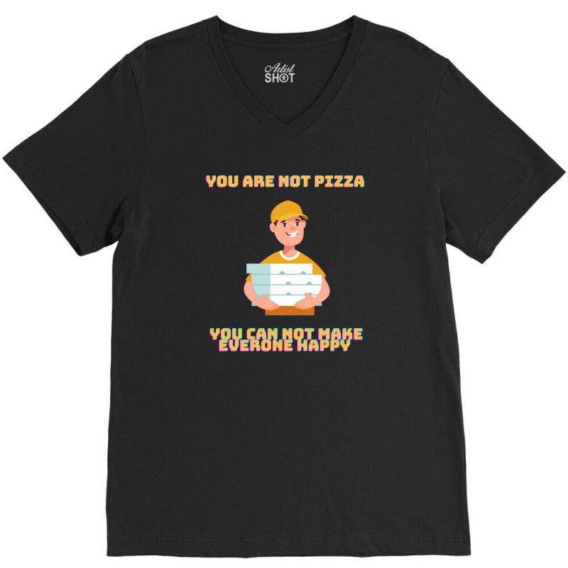 Happy Pizza V-neck Tee | Artistshot