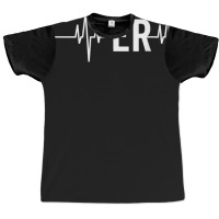 Emergency Medicine Physician Nurse Gift Er Heartbeat Graphic T-shirt | Artistshot