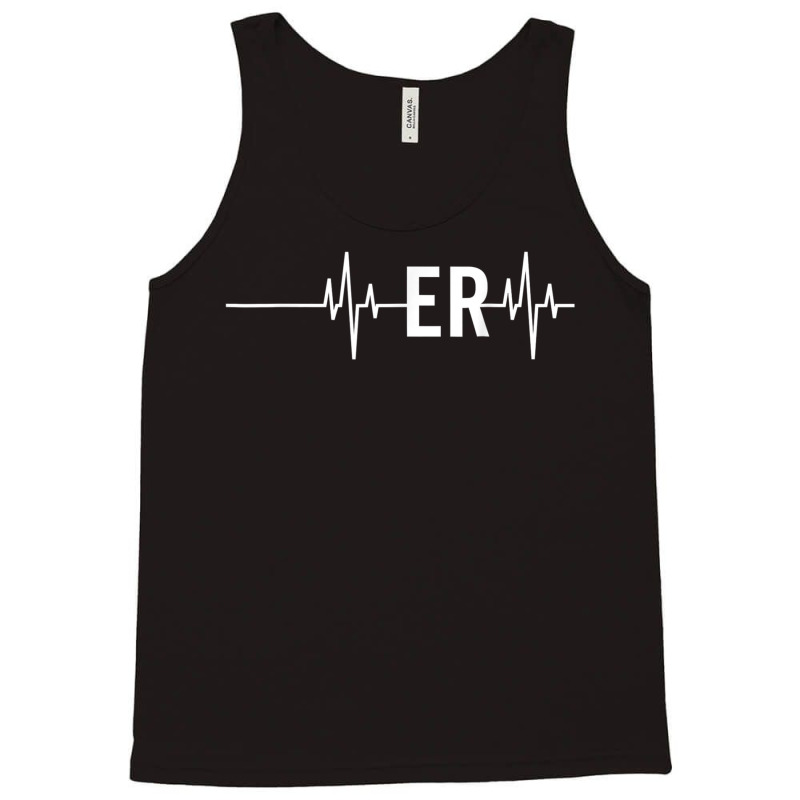 Emergency Medicine Physician Nurse Gift Er Heartbeat Tank Top | Artistshot