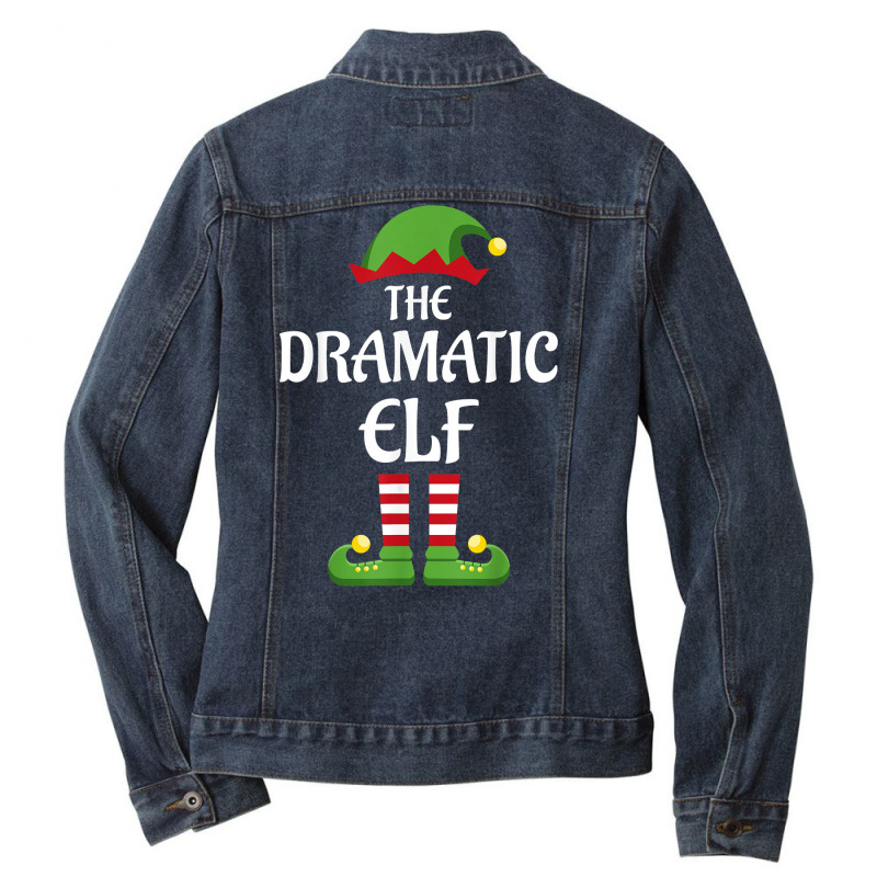 Dramatic Elf Family Matching Group Christmas T Shirt Ladies Denim Jacket by nejnda | Artistshot