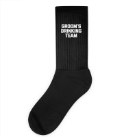 Groom's Drinking Team  Funny Wedding Bachelor Party Socks | Artistshot