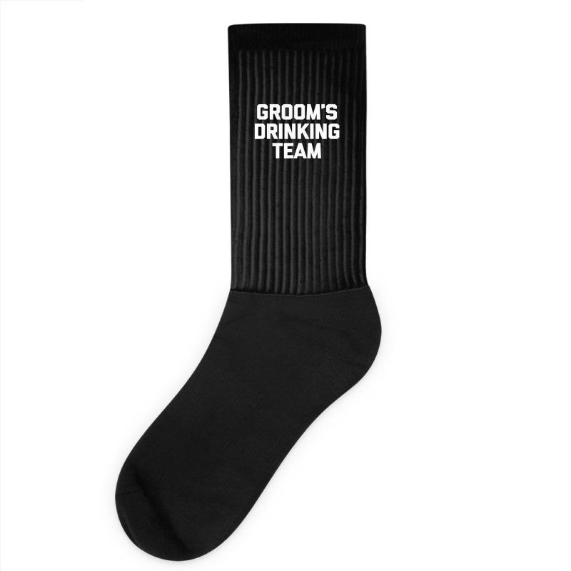 Groom's Drinking Team  Funny Wedding Bachelor Party Socks | Artistshot