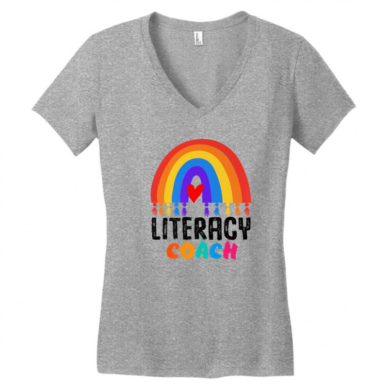 Reading Teacher Back School Special Literacy Coach Squad Women's V-Neck T-Shirt by mufchedidp | Artistshot