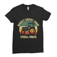 Diddly Squat Farm Speed And Power Tractor Farmer Vintage T Shirt Ladies Fitted T-shirt | Artistshot