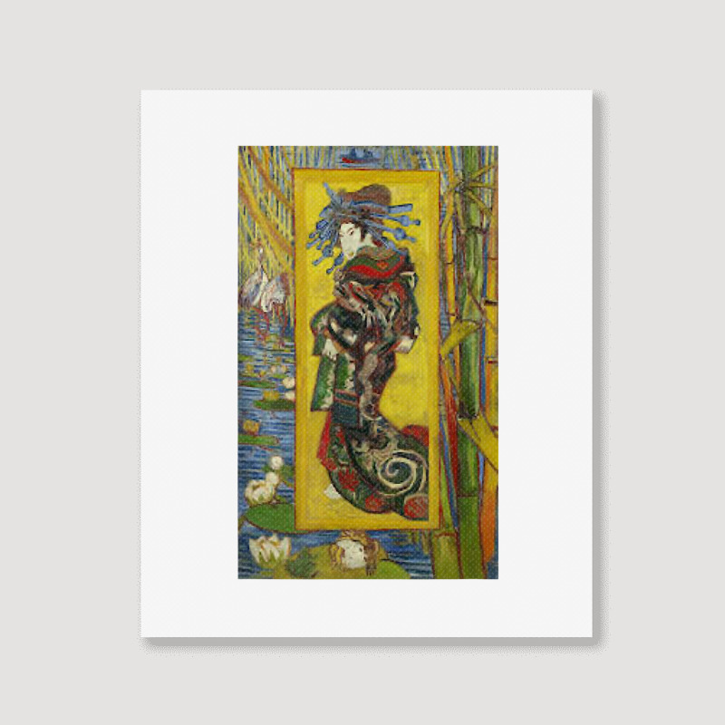 Van Gogh Courtesan Yaballe Drop Shirt T Shirt Portrait Canvas Print | Artistshot