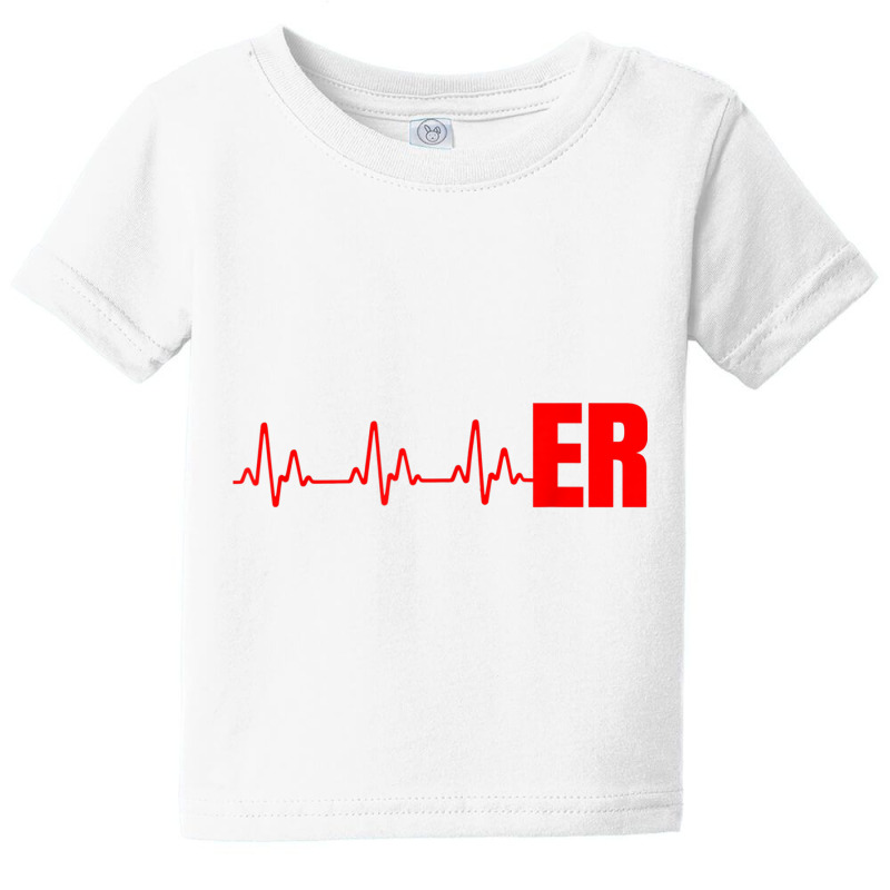 Emergency Medicine Emergency Room Nurse Er Heartbeat T Shirt Baby Tee | Artistshot