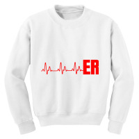 Emergency Medicine Emergency Room Nurse Er Heartbeat T Shirt Youth Sweatshirt | Artistshot