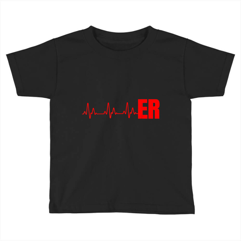 Emergency Medicine Emergency Room Nurse Er Heartbeat T Shirt Toddler T-shirt | Artistshot